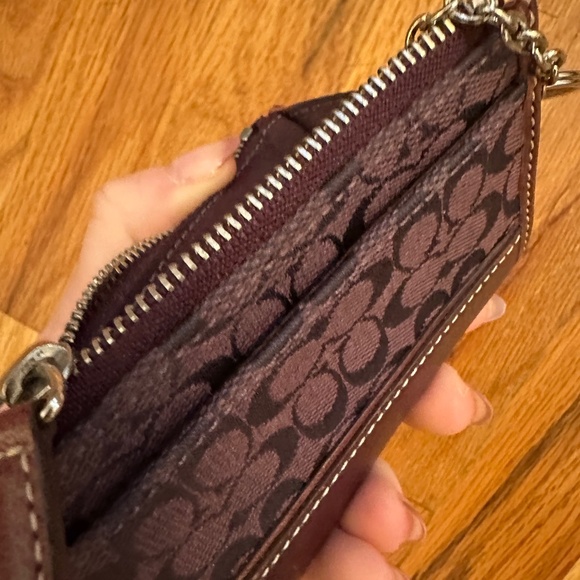 ✨ Coach Signature Deep Purple Key Pouch Wallet - Picture 4 of 5